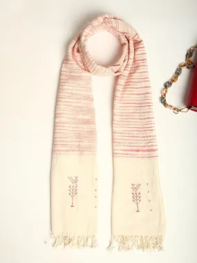 Pink Handwoven Organic Kala Cotton Stole