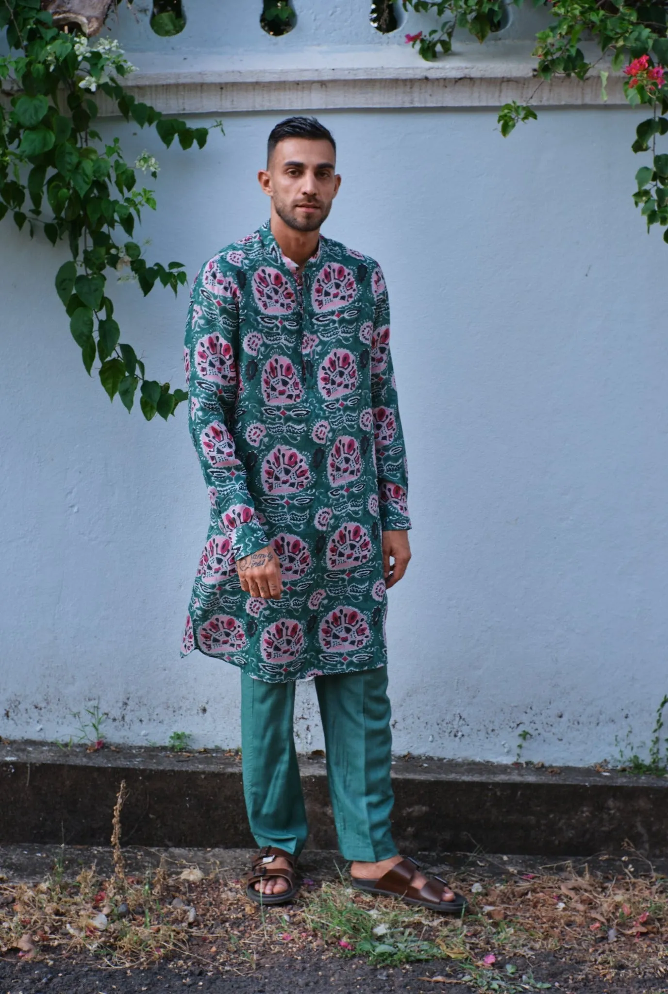 Pista Kurta Silk Set