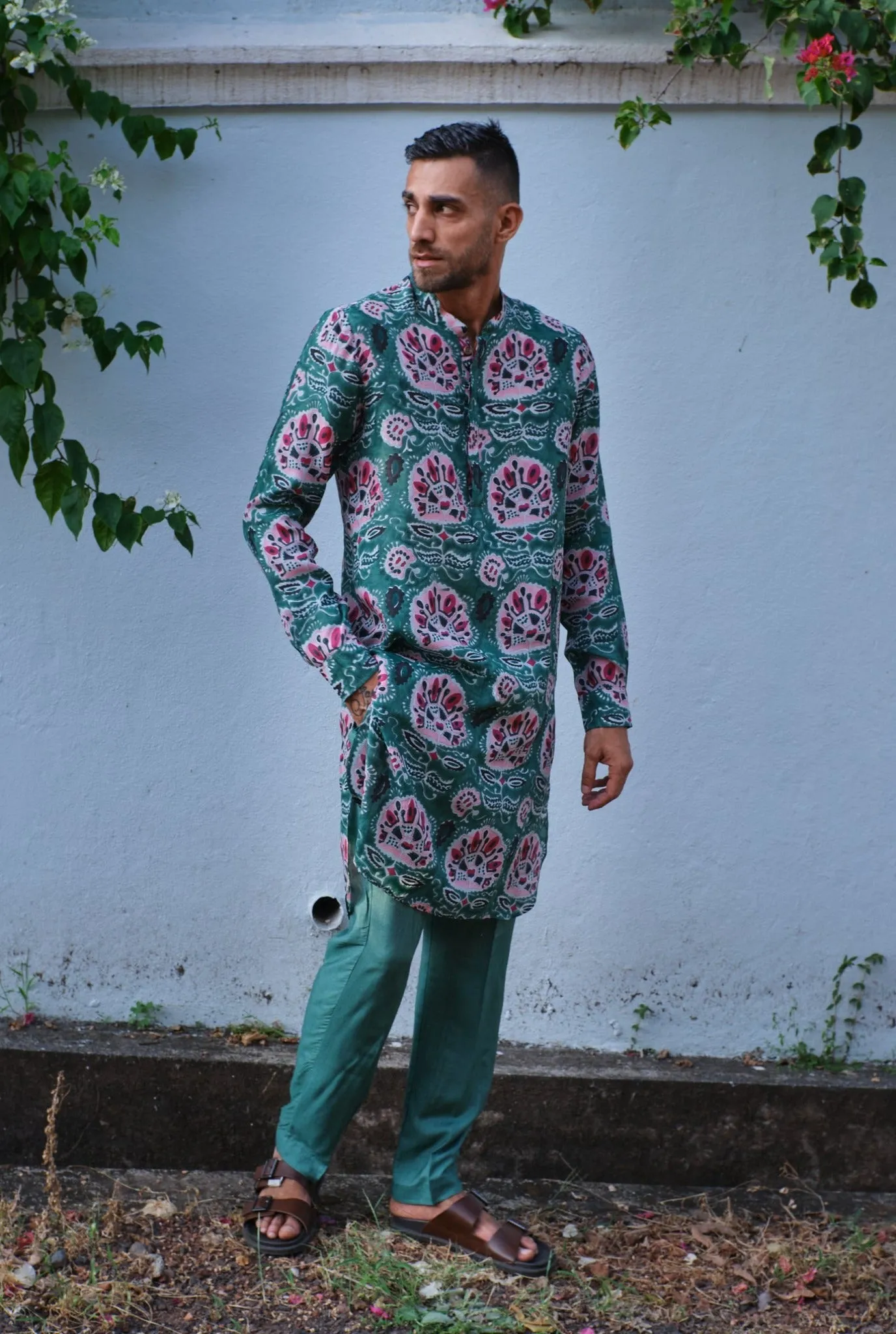 Pista Kurta Silk Set