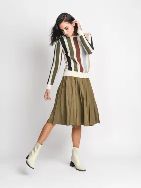 PLEATED SKIRT 27"-OLIVE