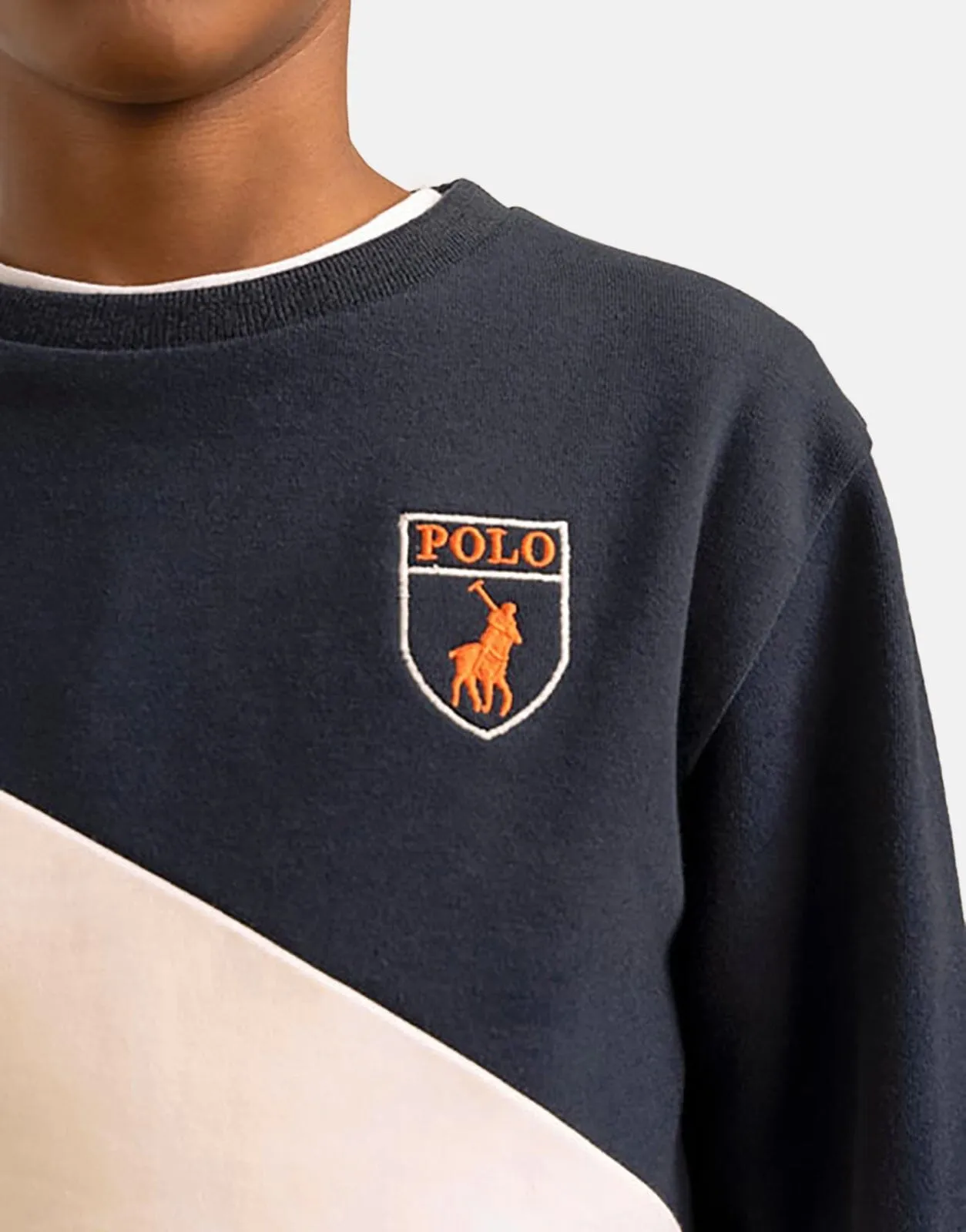 Polo Clyde Crested Sweater Navy