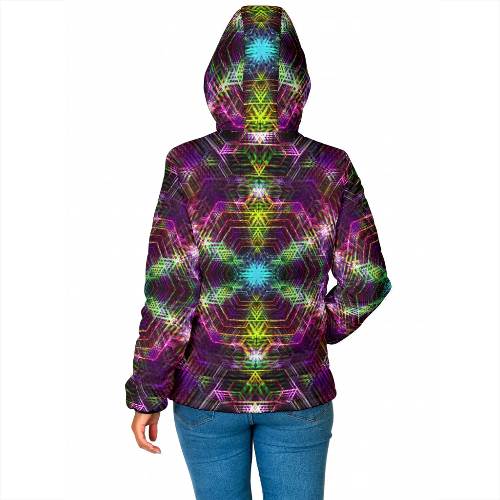 PSYCHEDELIA WARM 4RT DIMENSION | WOMENS WINTER HOODIE JACKET | YANTRART