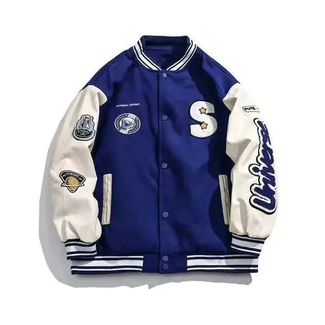 Quilted Embroidered Baseball Jacket