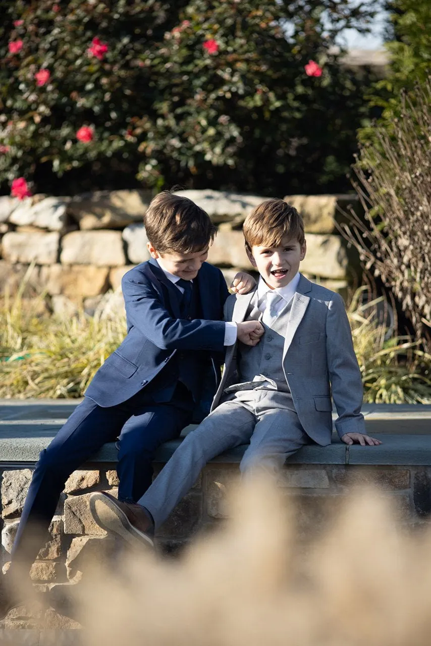 "Leo" Kids Heather Grey 5-Piece Suit