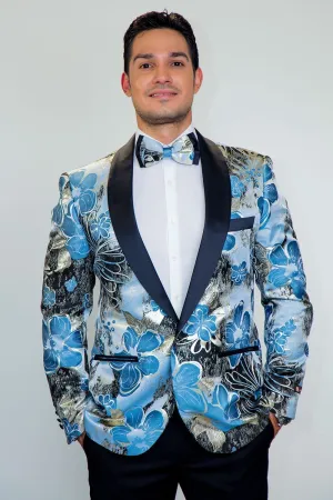 "Monte Carlo" Blue Tuxedo Jacket