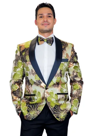 "Monte Carlo" Green Tuxedo Jacket