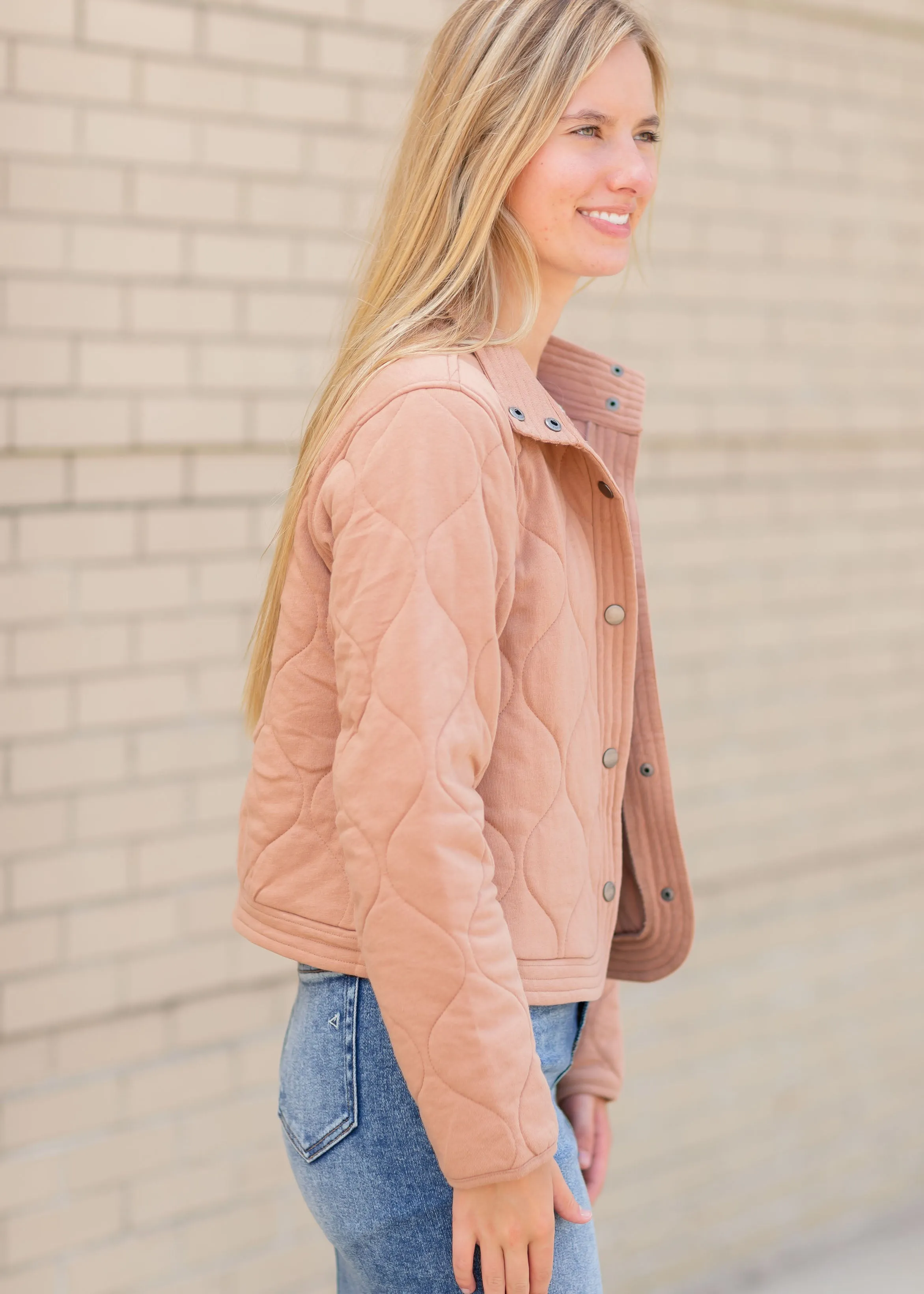 Redwood Quilted Button Up Jacket - FINAL SALE