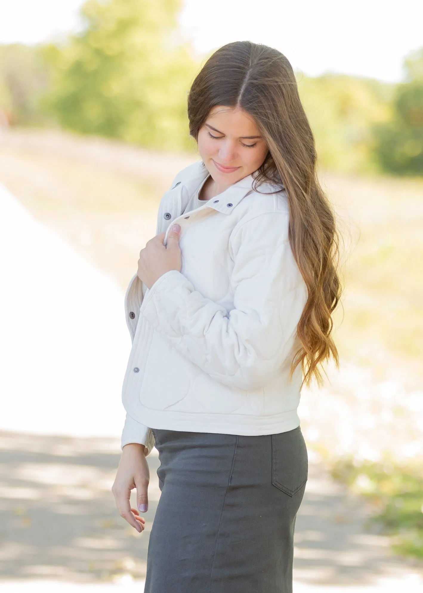 Redwood Quilted Button Up Jacket - FINAL SALE