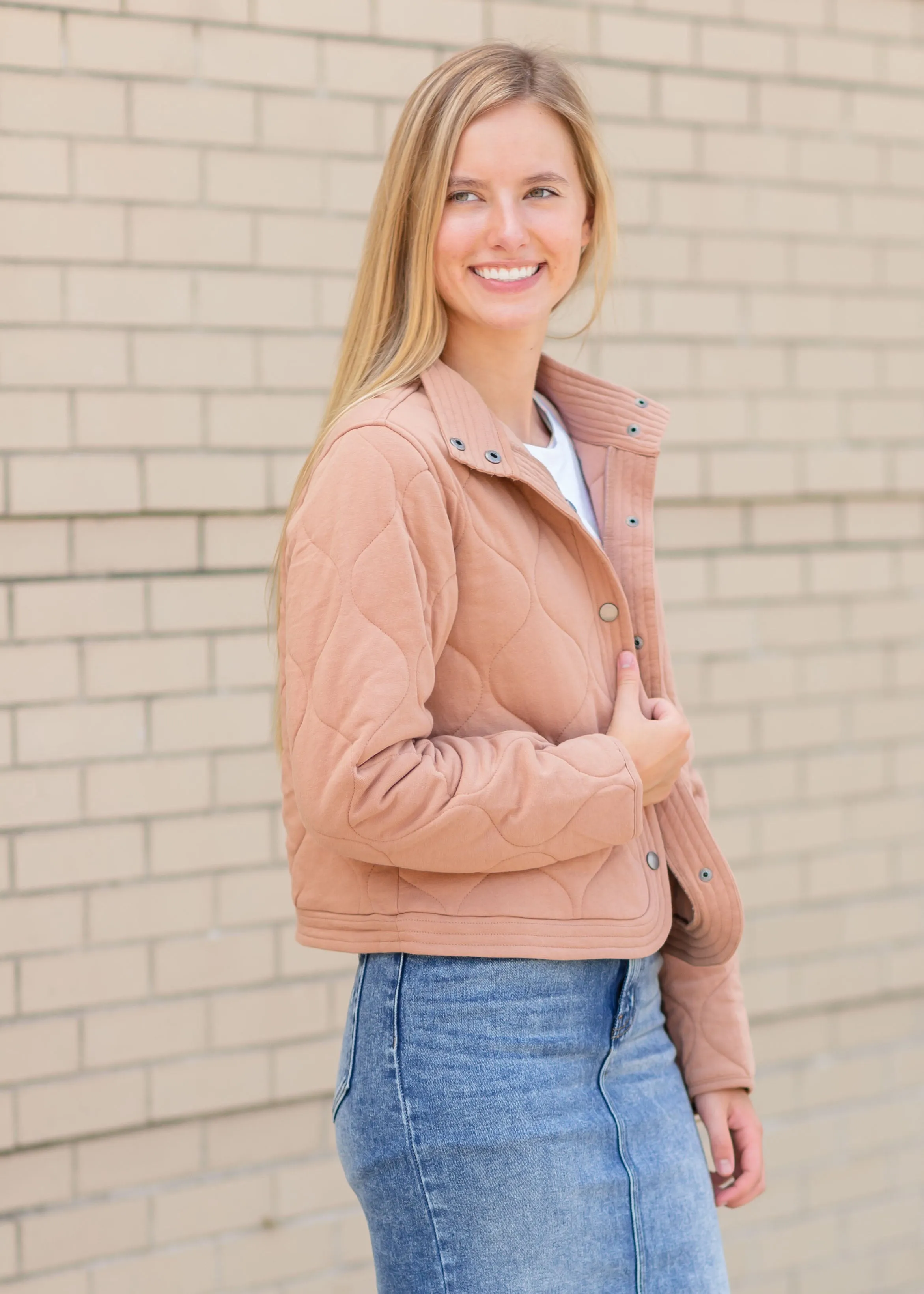 Redwood Quilted Button Up Jacket - FINAL SALE