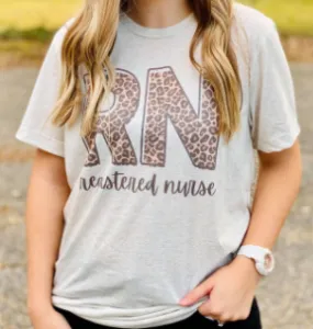 Registered Nurse Leopard Tee Shirt