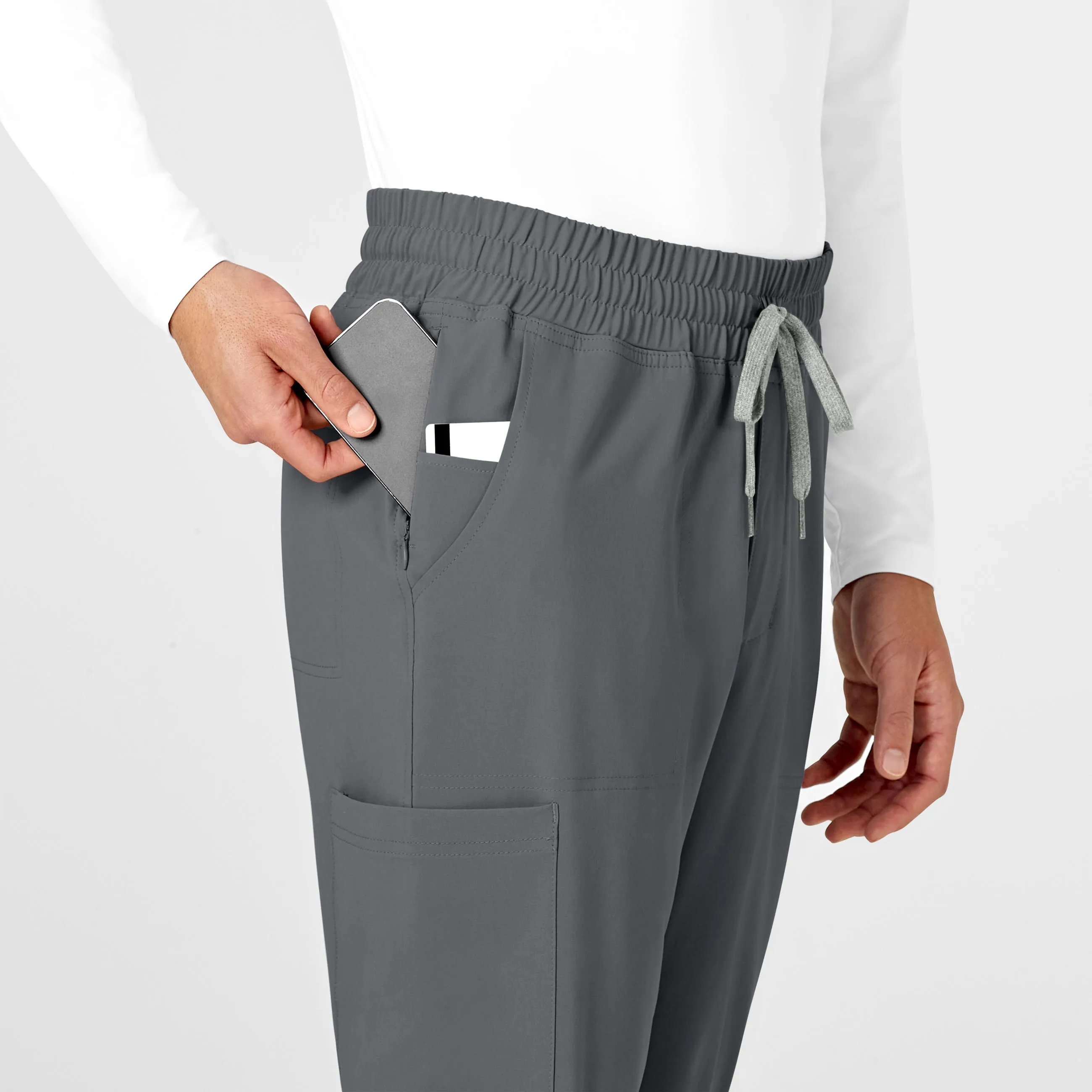 RENEW Mens Straight Slim Scrub Pant - Pewter