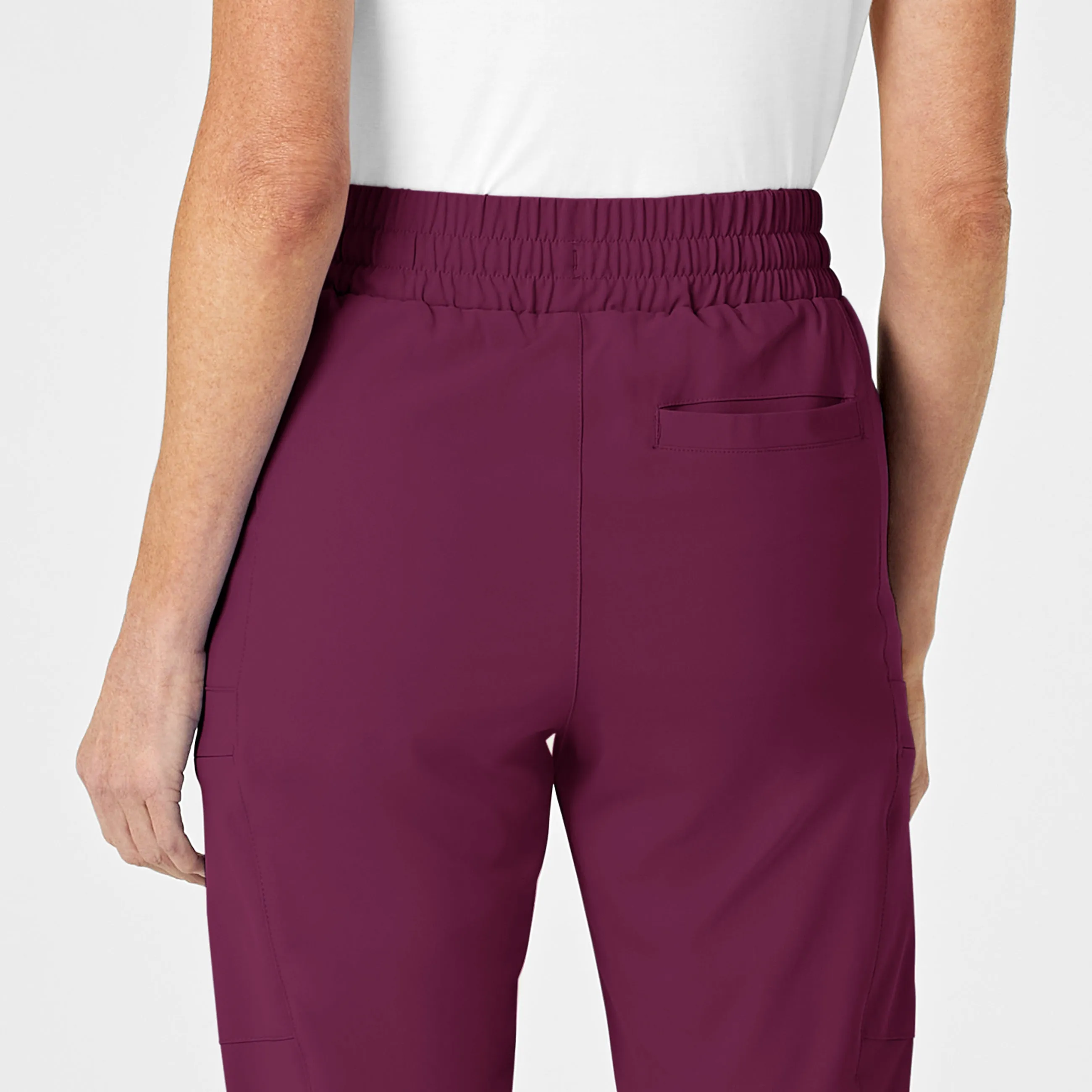 RENEW Women's High Waist Slim Leg Scrub Pant - Wine