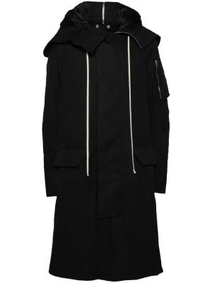 RICK OWENS HOODED PADDED COAT