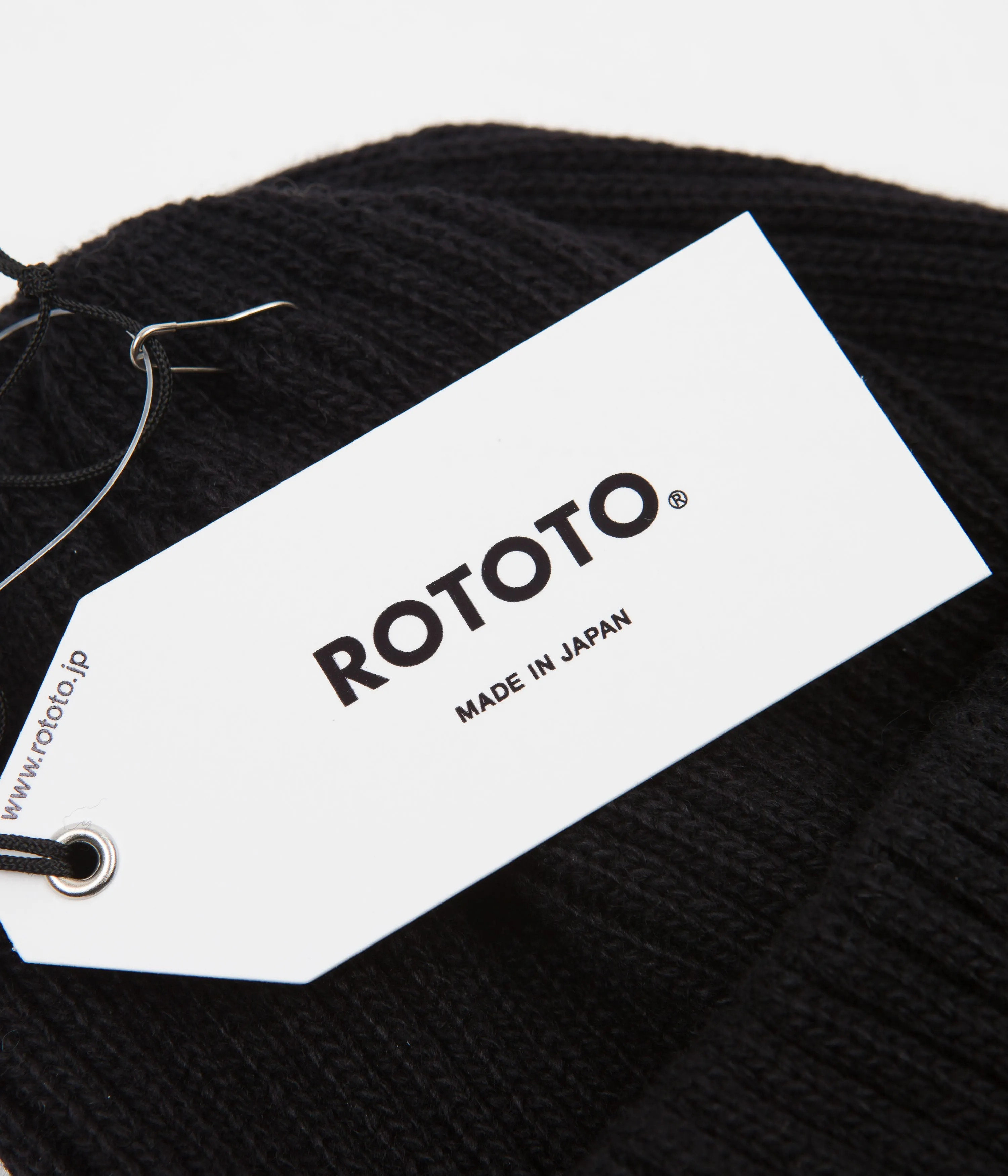 RoToTo Recycled 2x2 Beanie - Black