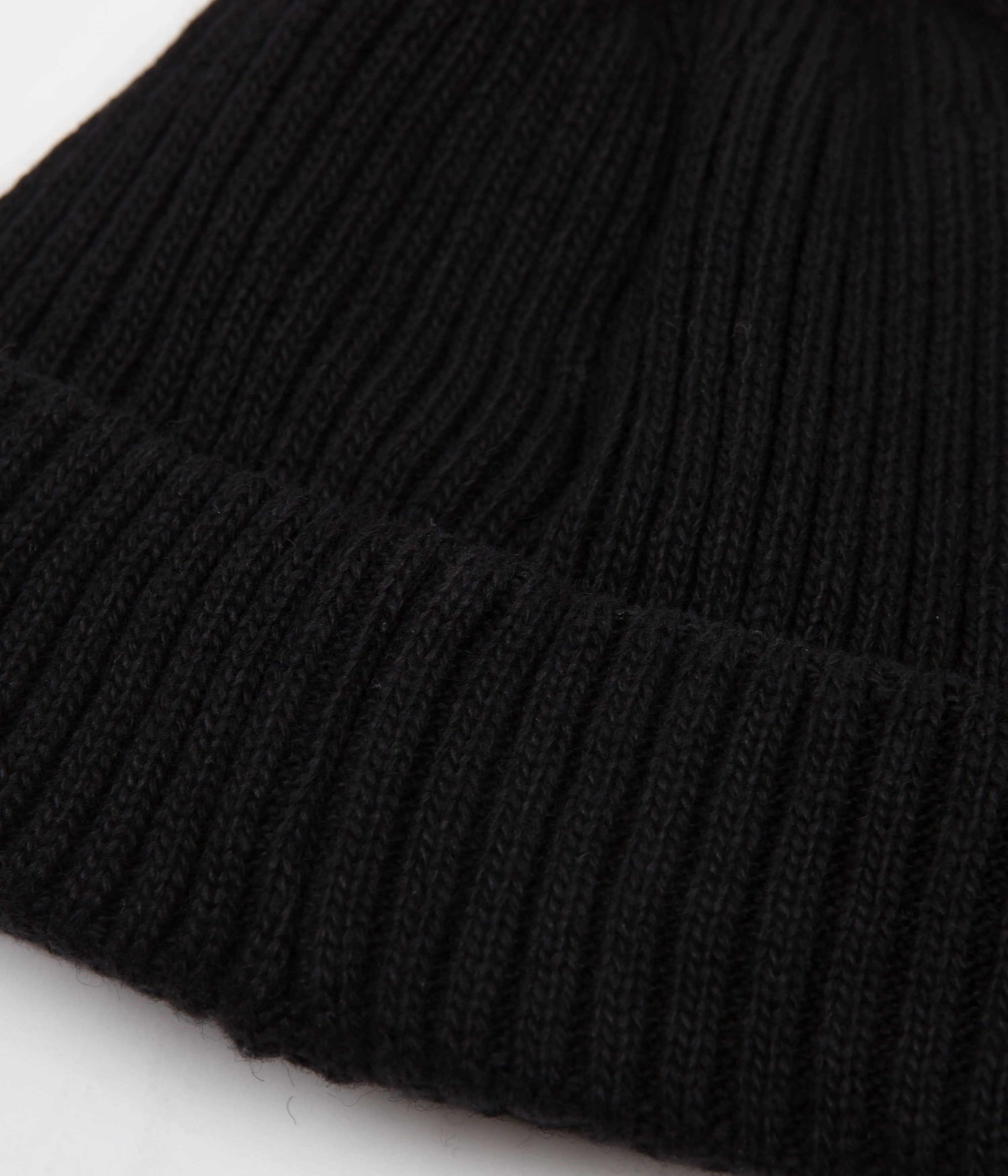 RoToTo Recycled 2x2 Beanie - Black