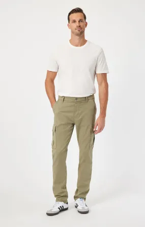 SAM SLIM STRAIGHT CARGO IN DEEP GREEN LUXE TWILL