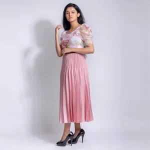 Satin Pleated Skirt