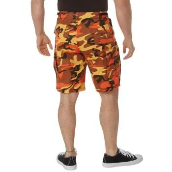 Savage Orange Camouflage BDU Shorts