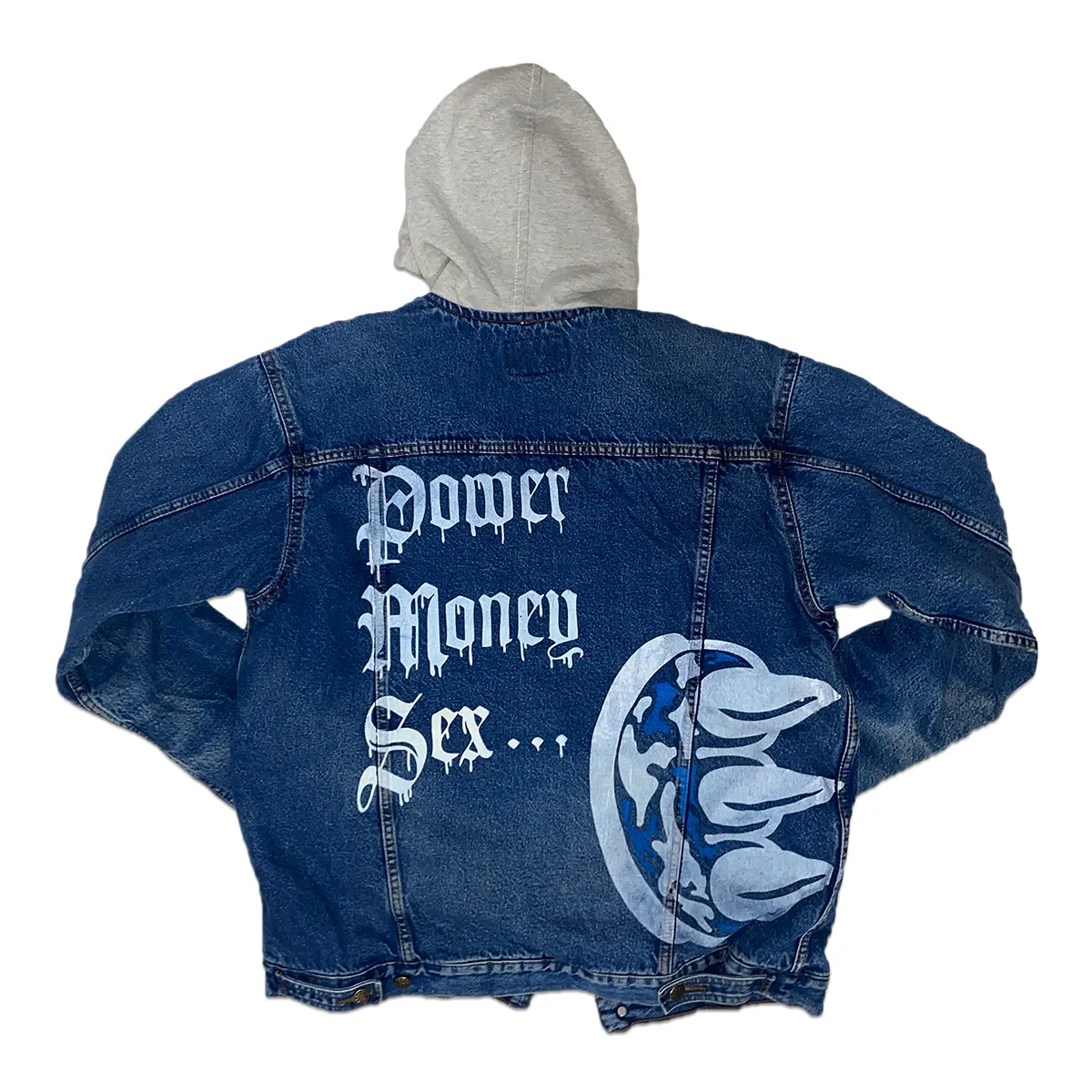 SCREEN PRINTED CLAW PMS DENIM JACKET