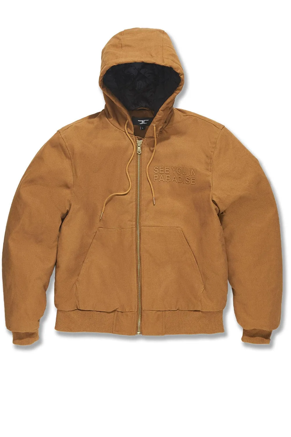 See You In Paradise Hooded Work Jacket (Wheat)