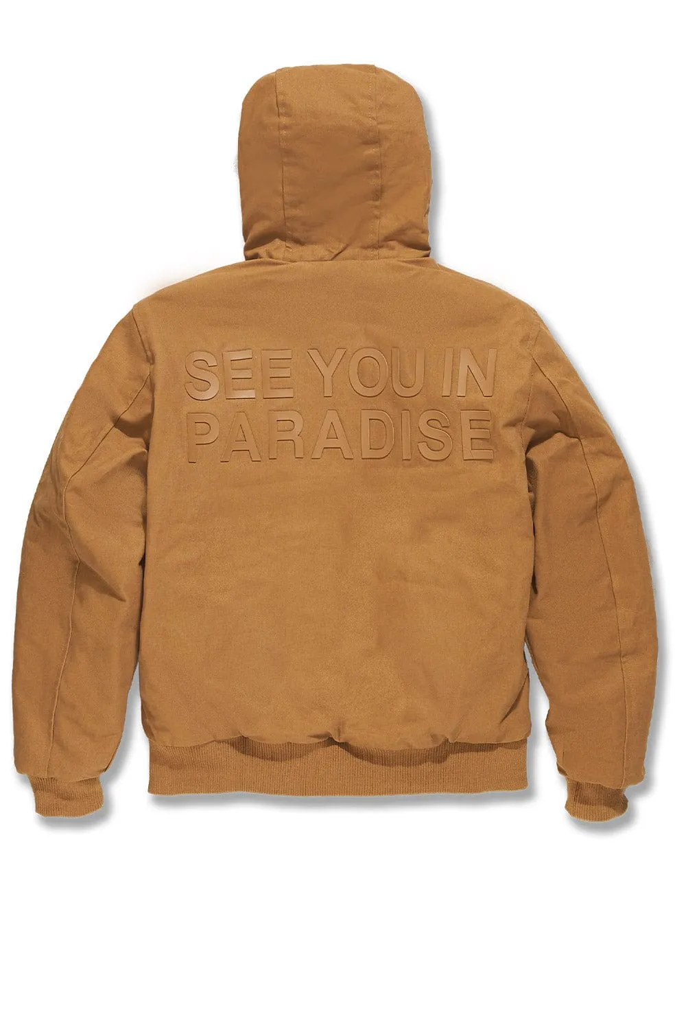 See You In Paradise Hooded Work Jacket (Wheat)