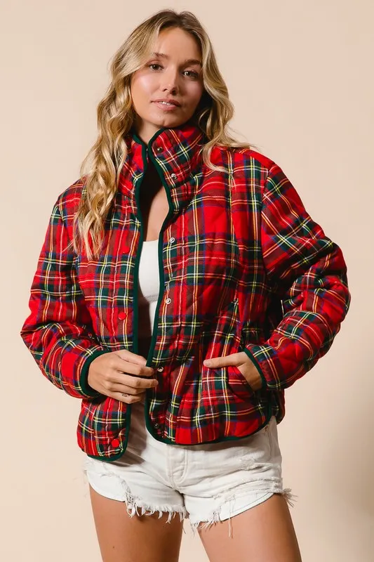 Shaya Plaid Quilted Jacket