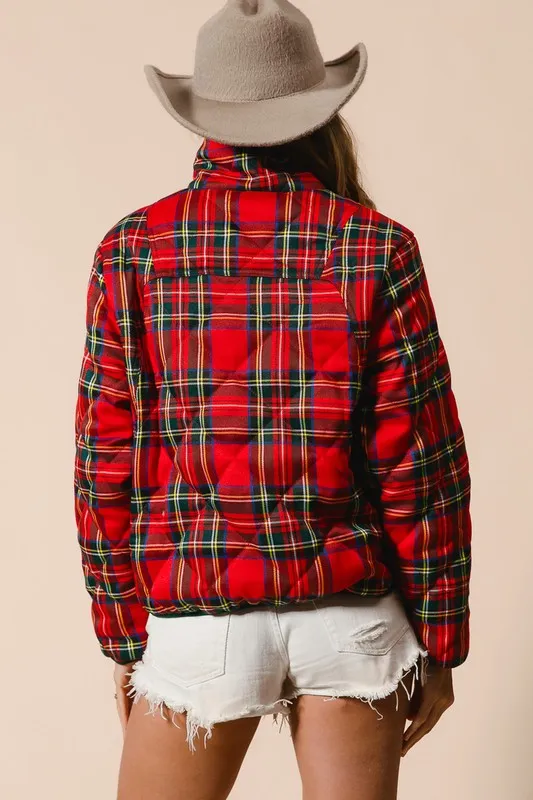 Shaya Plaid Quilted Jacket