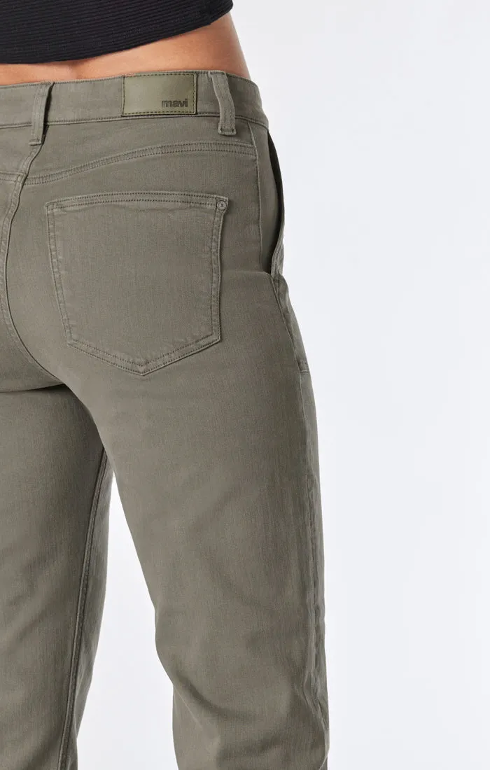 SHELIA FRONT POCKET STRAIGHT PANTS IN KALAMATA TWILL