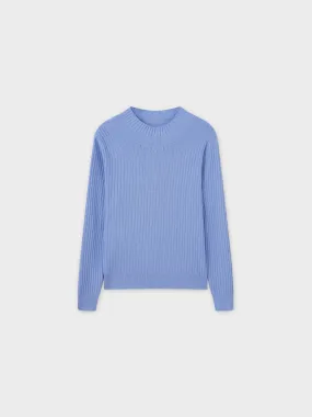 Side Snap Sweater-Periwinkle