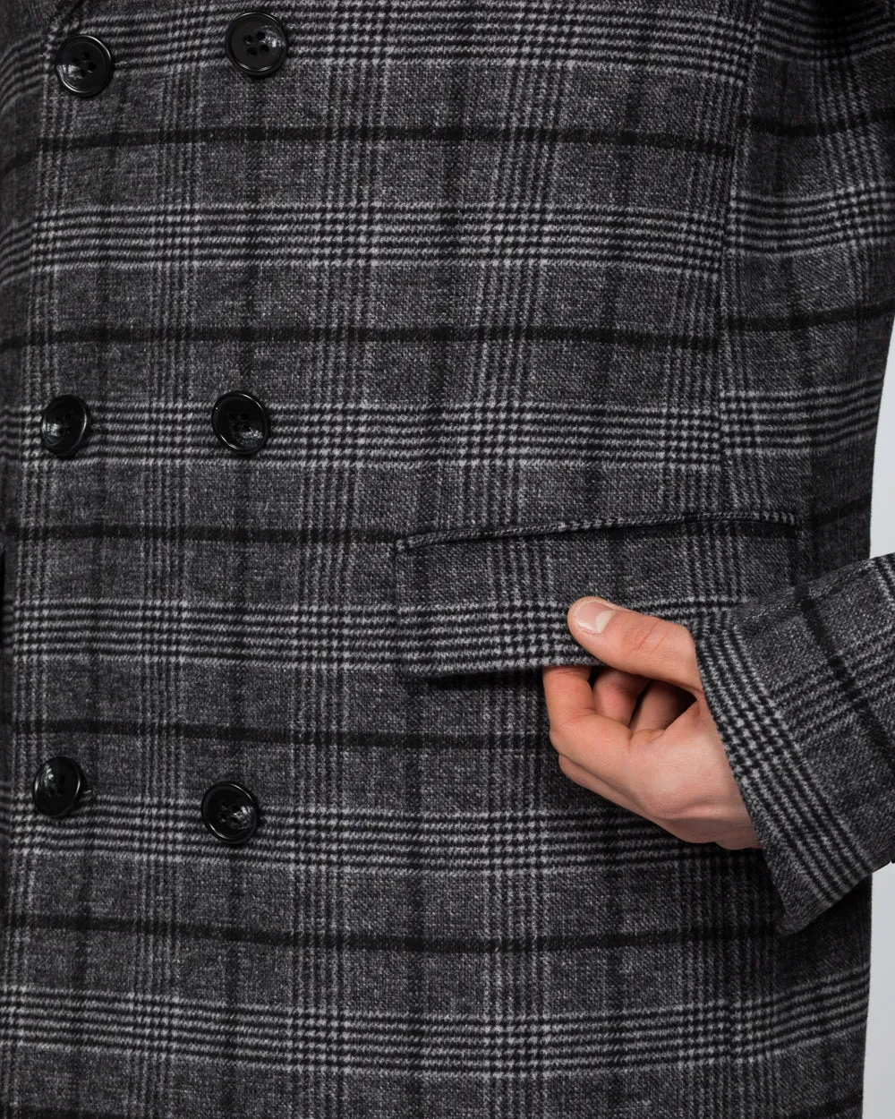 Skopes Porter Overcoat (charcoal check)