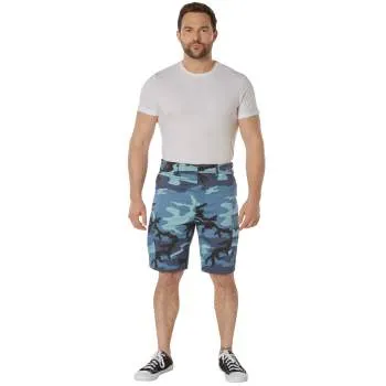 Sky Blue Camouflage BDU Shorts