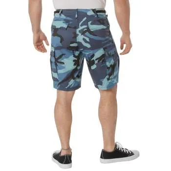 Sky Blue Camouflage BDU Shorts