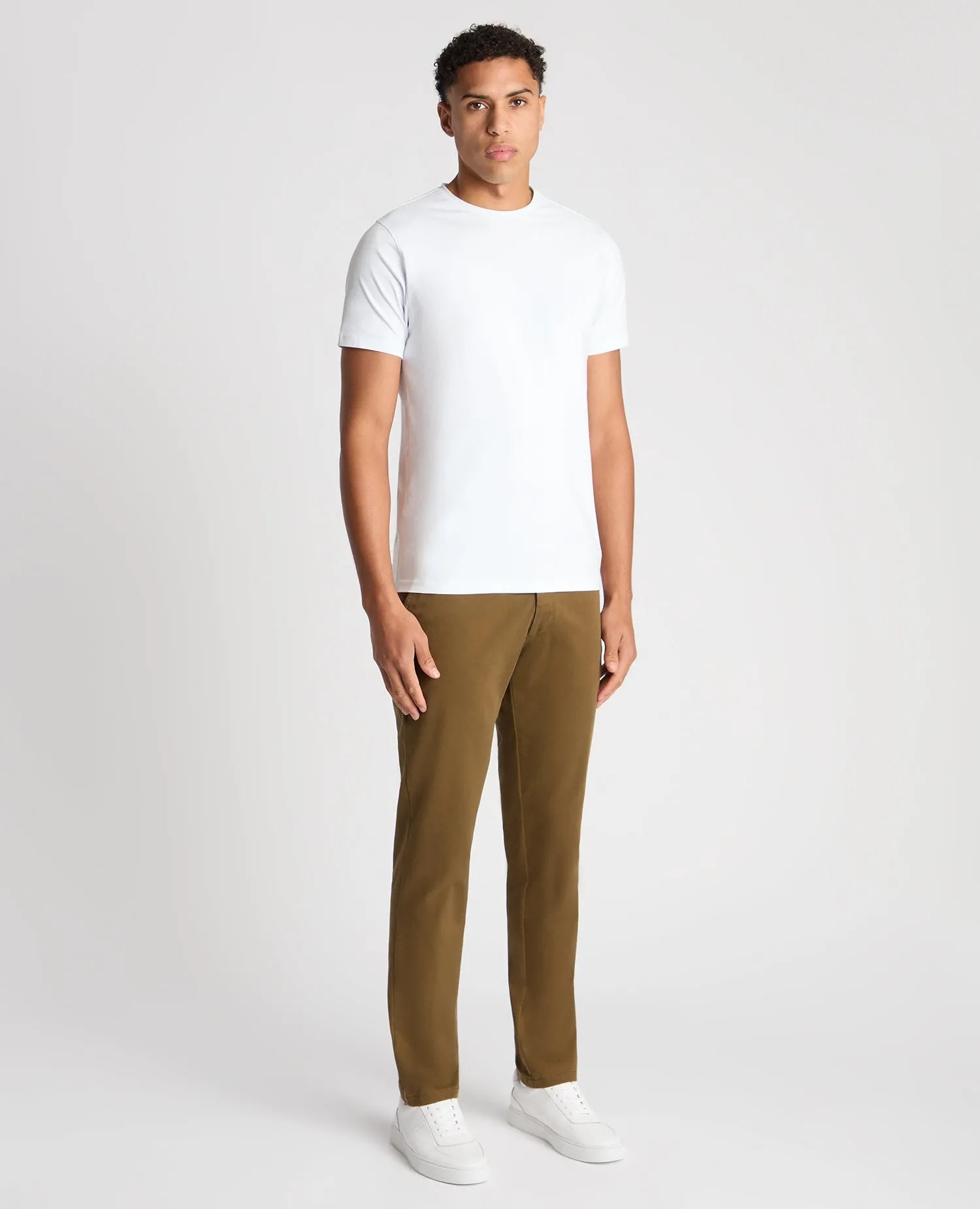 Slim Fit Cotton-Stretch Washed Chino