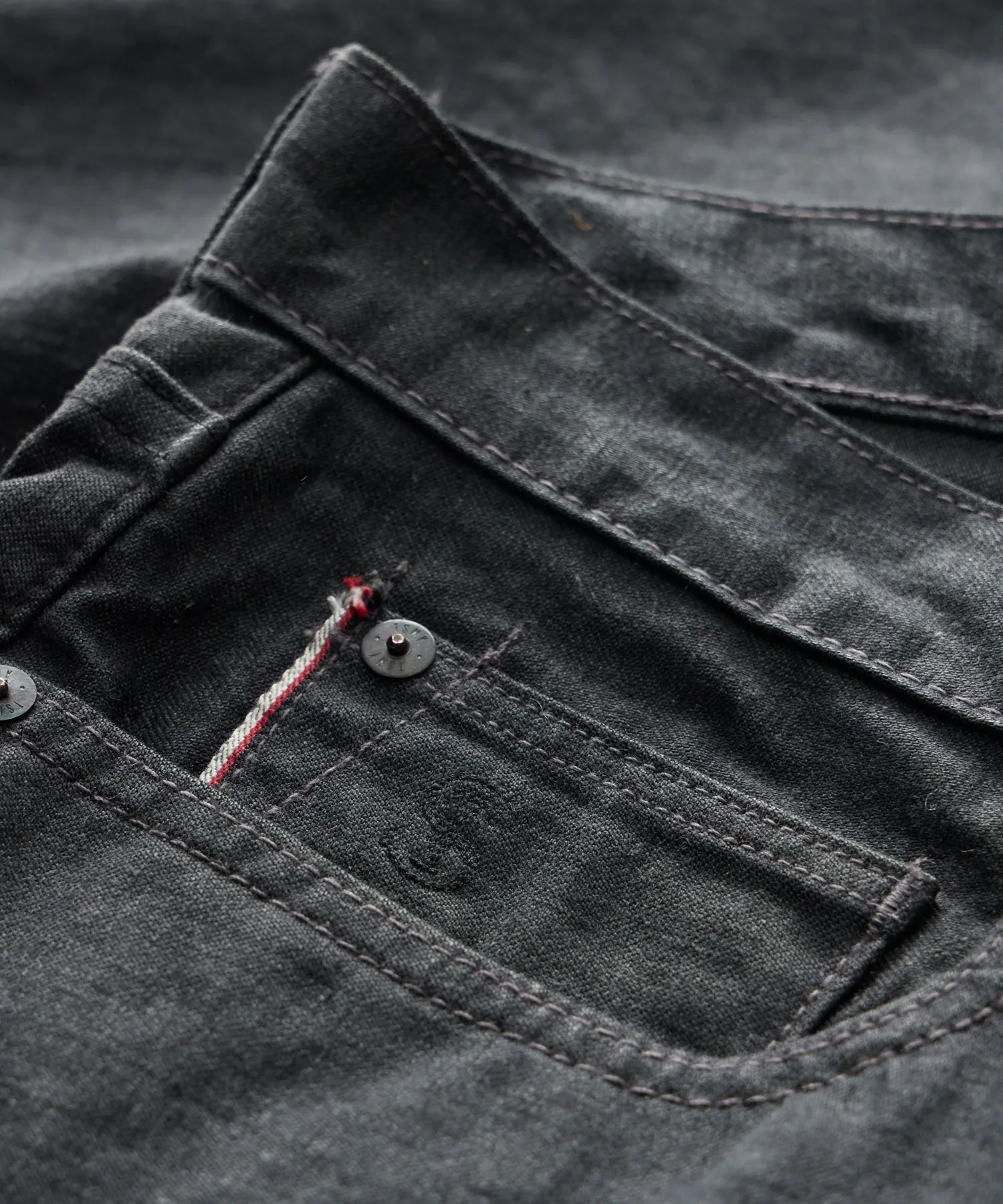 Slim Lightweight Japanese Selvedge Jean in Charcoal