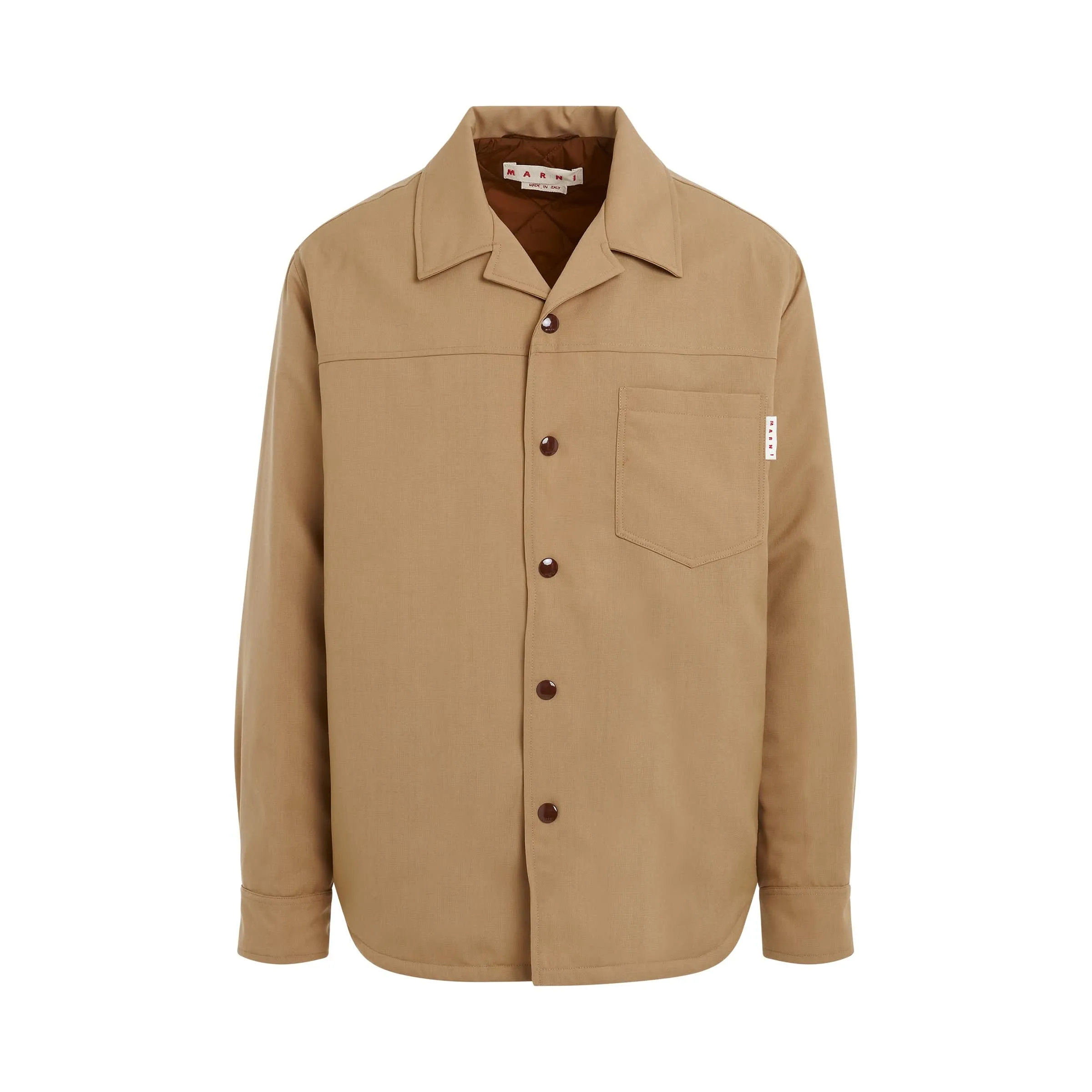 Soft Quilted Overshirt in Dijon