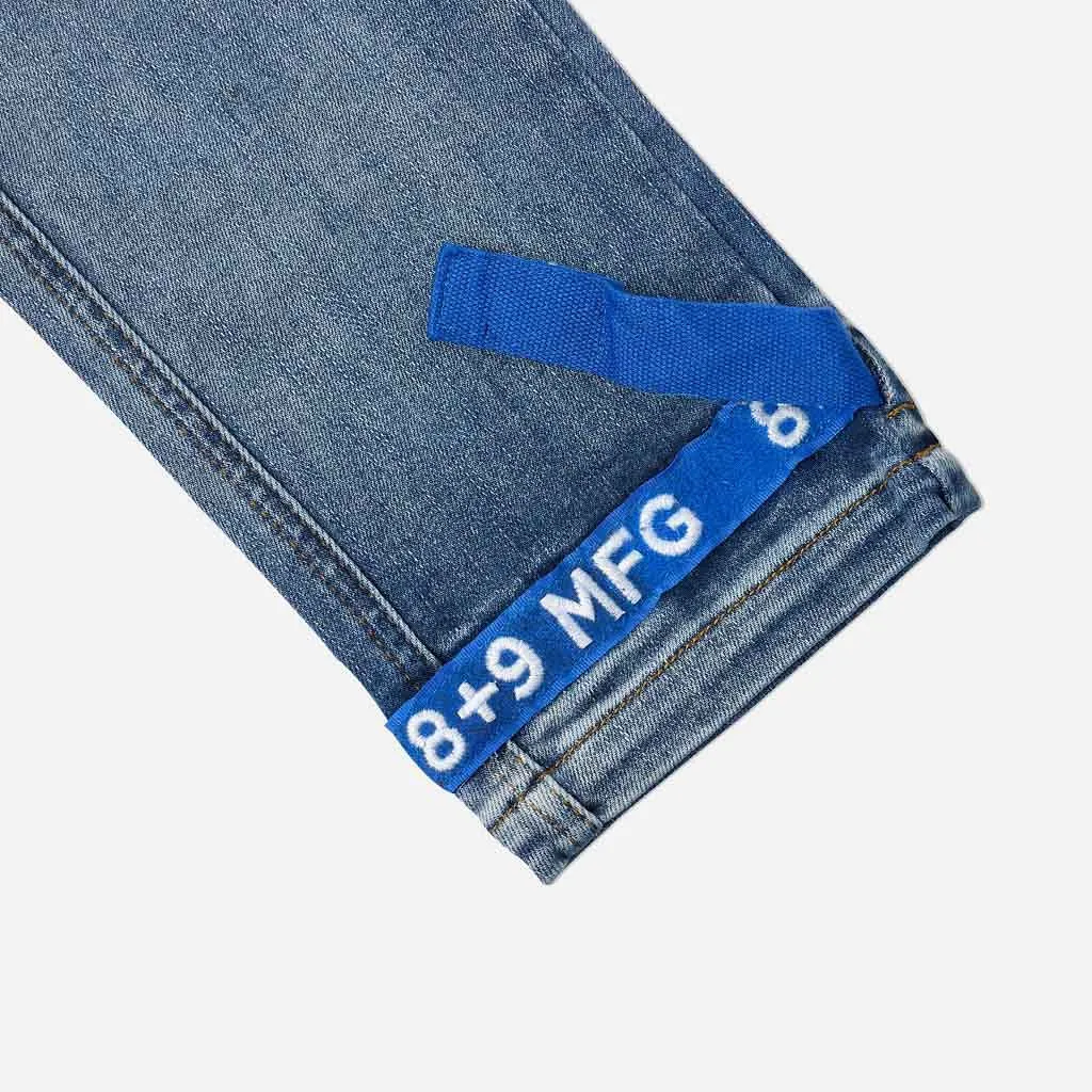 Strapped Up Slim Utility Medium Washed Jeans Royal