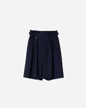 Super140 WOOL GURKHA CARGO SHORT PANTS .06【NAVY】