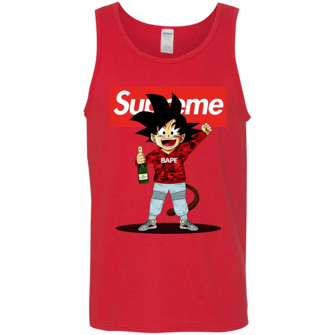 Supreme Songoku T-shirt Men Cotton Tank