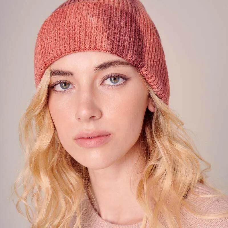 Tie Dye Print Fitted Cuffed Beanie