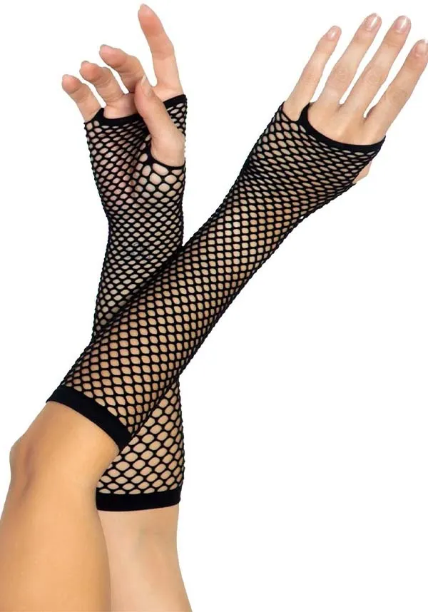 Triangle Net Fingerless Black | ARM WARMER