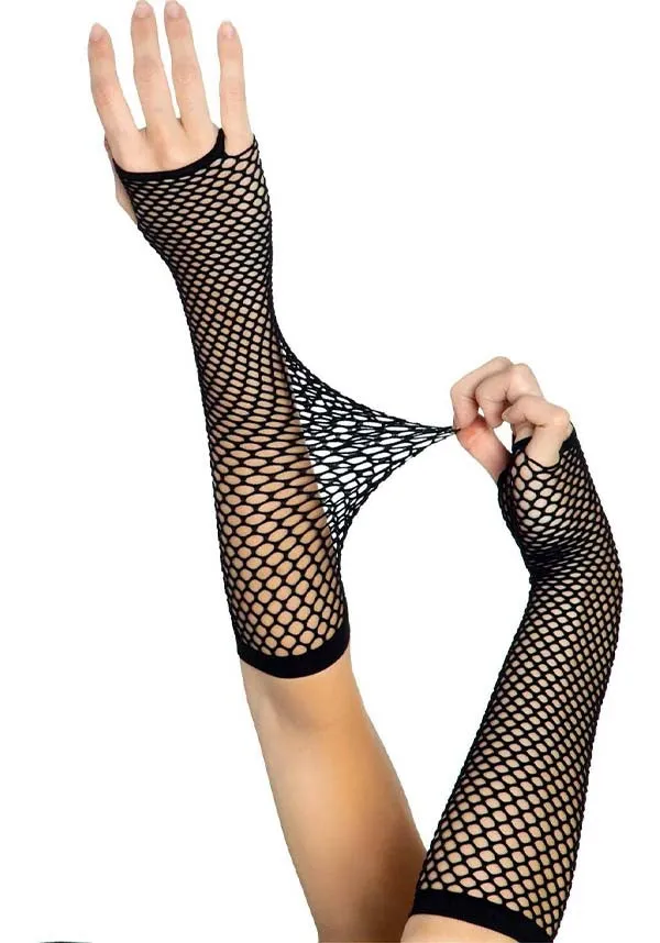 Triangle Net Fingerless Black | ARM WARMER