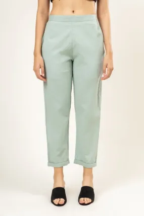 Upcycled Cotton Jade Green Pants