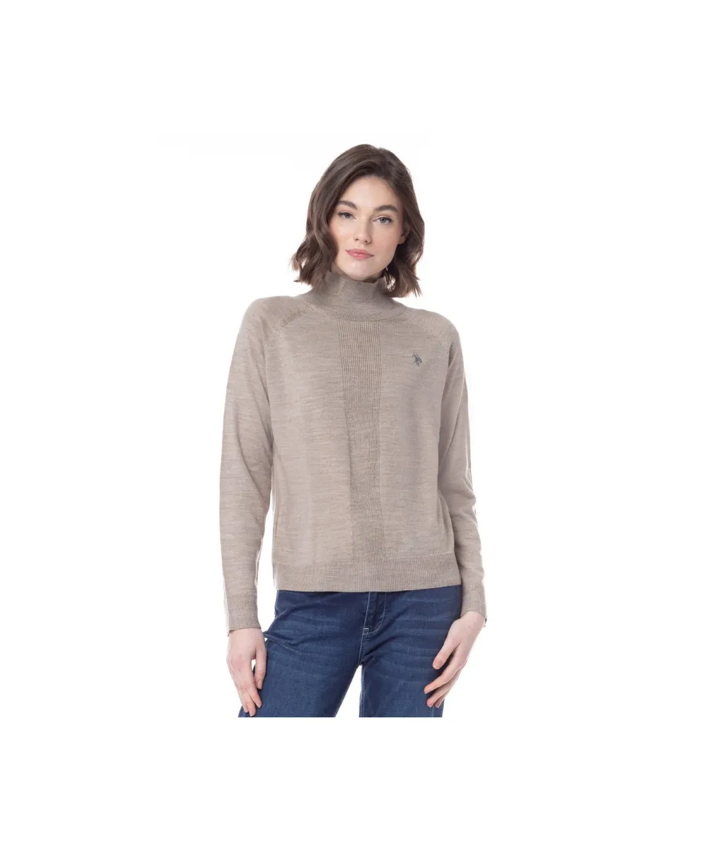 US POLO WOMEN CREWNECK SWEATER IN GREY