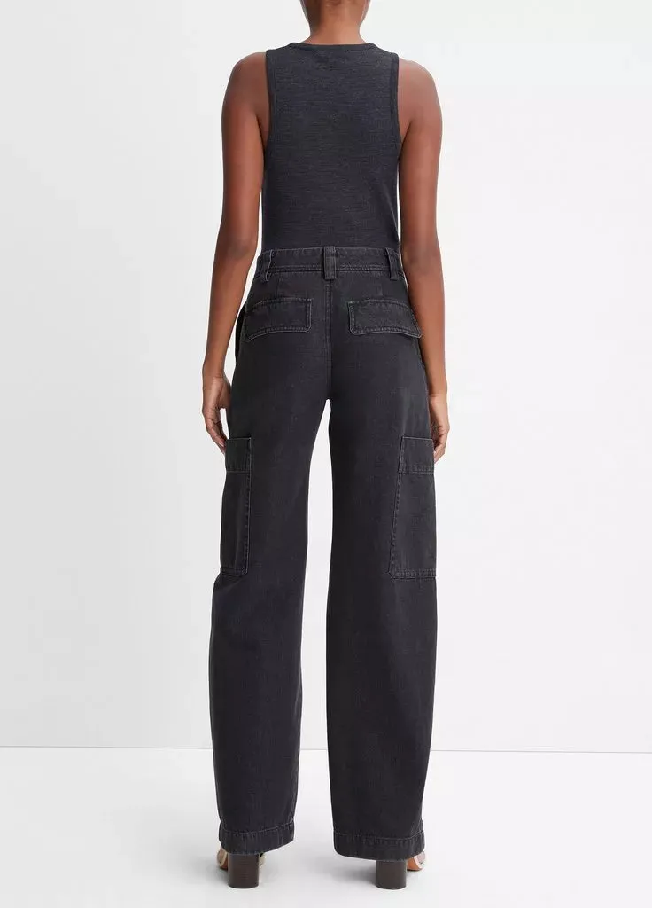 Utility Denim Pant - Washed Black