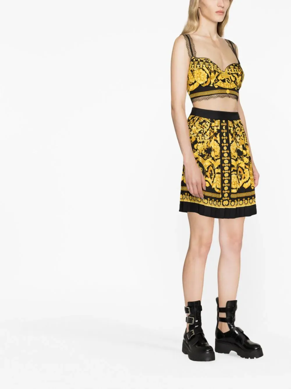 Versace Baroque Pleated Skirt