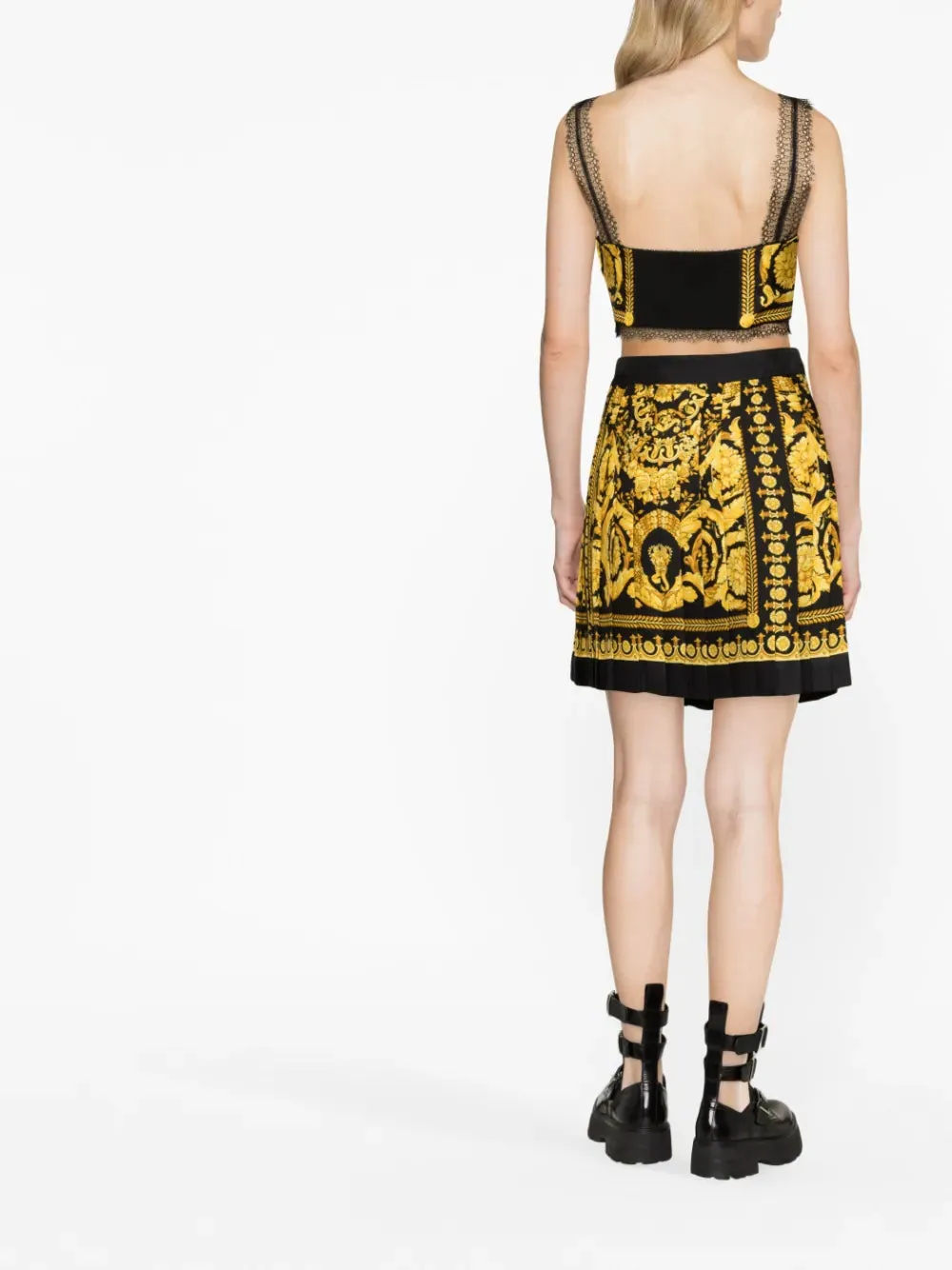 Versace Baroque Pleated Skirt