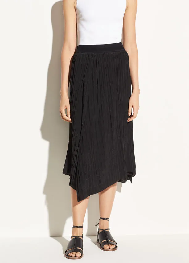 Vince - Crinkle Pleated Skirt Black