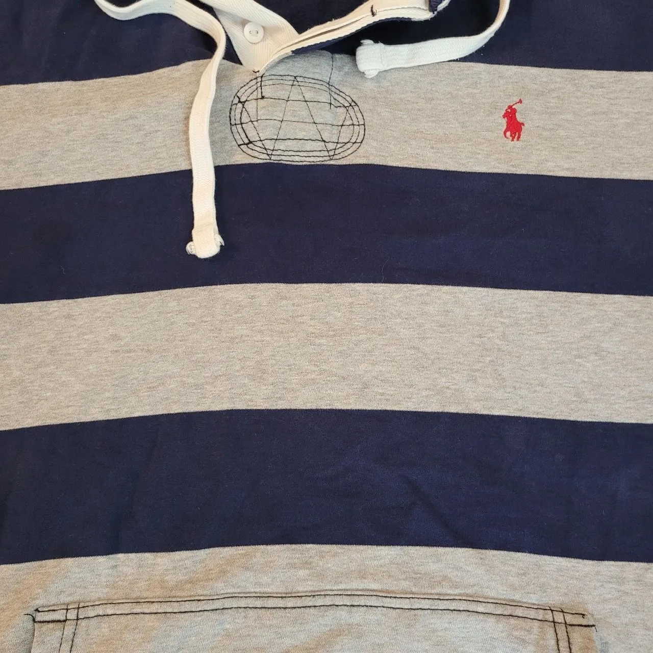 VINTAGE POLO RALPH LAUREN STRIPED HOODIE