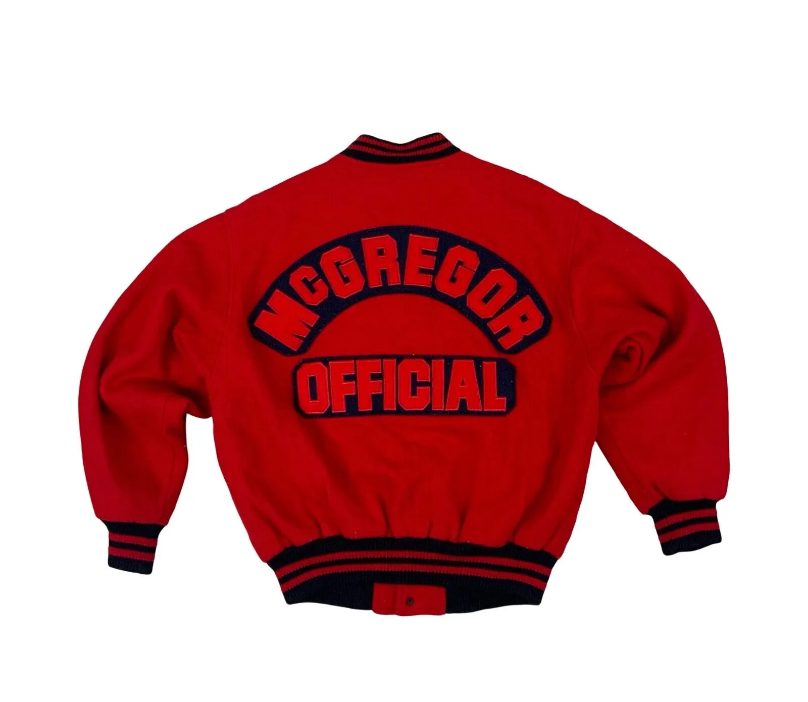 VTG 80s USA McGREGOR KNIT WOOL VARSITY JACKET BASEBALL FOOTBALL ROCKABILLY M 40