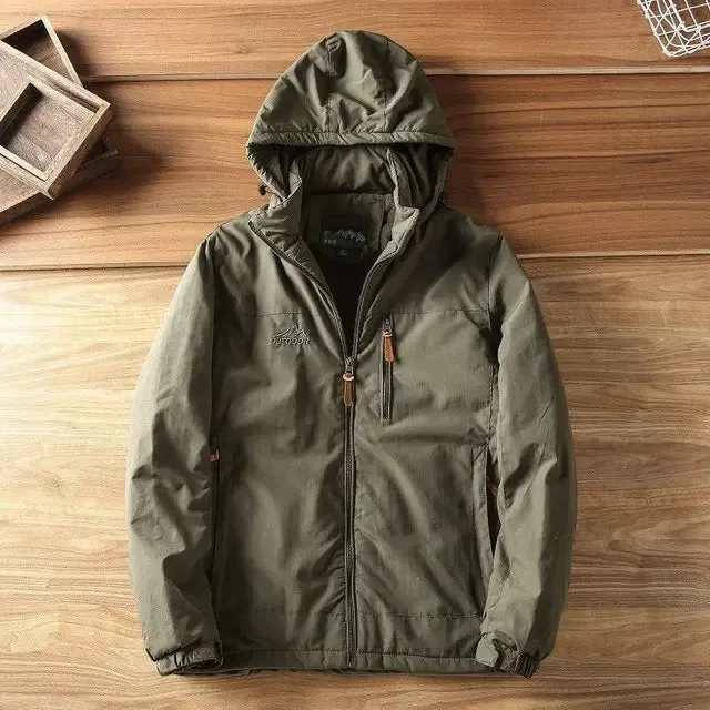 Wiaofellas Winter Fleece Cotton Coat Men Bomber Jacket Military Hooded Parkas Windbreaker Warm Windproof Waterproof Outerwear Brand Jackets